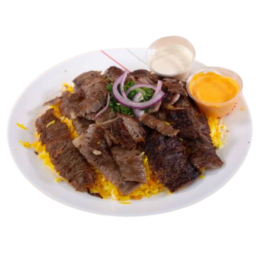 Beef on Rice Albash Shawarma Authentic Middle Eastern Shawarma Hamilton Near Me